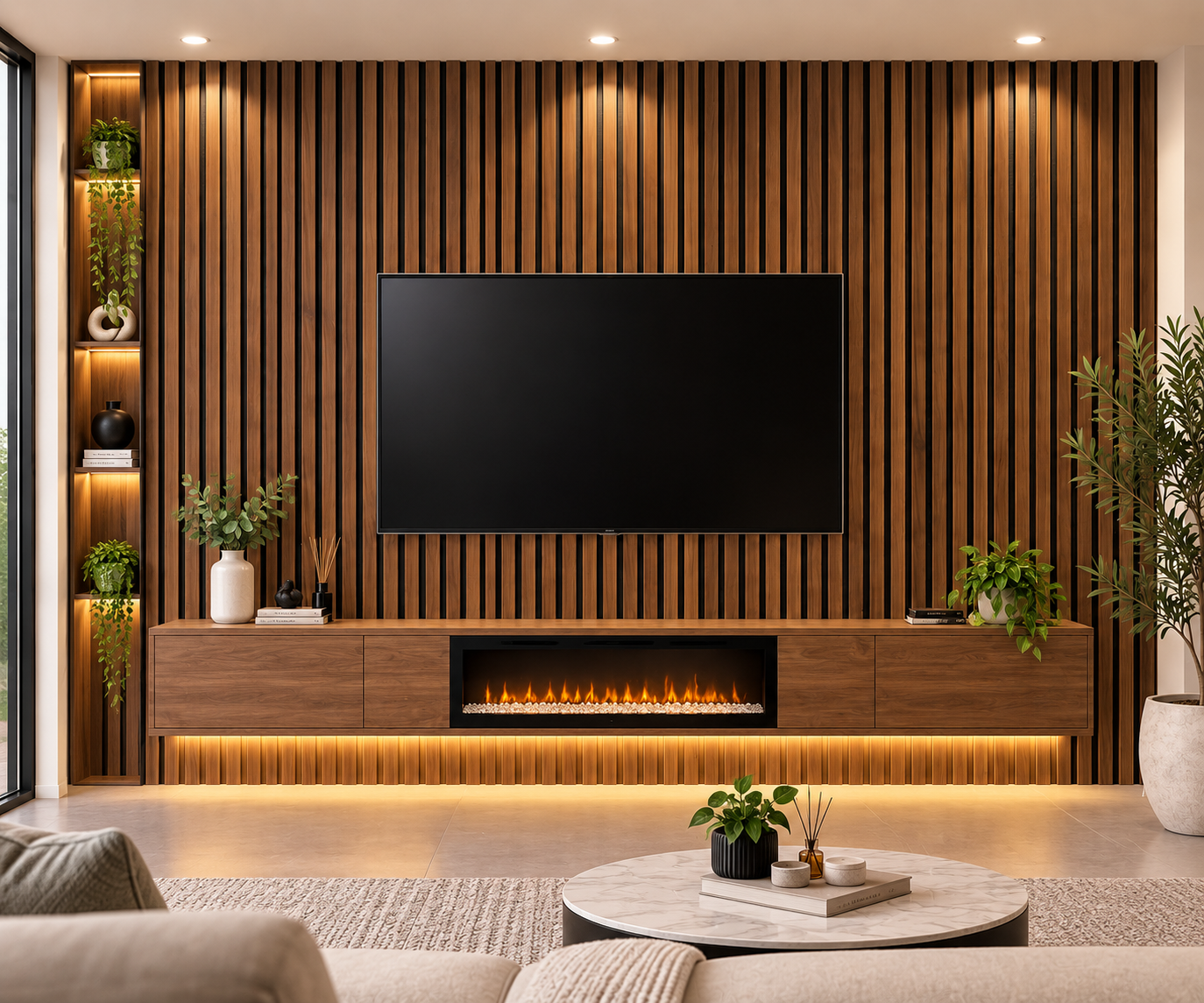 Walnut Acoustic Wall Panel - Image 2