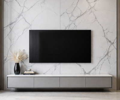 White Grey Vein PVC Marble Sheet