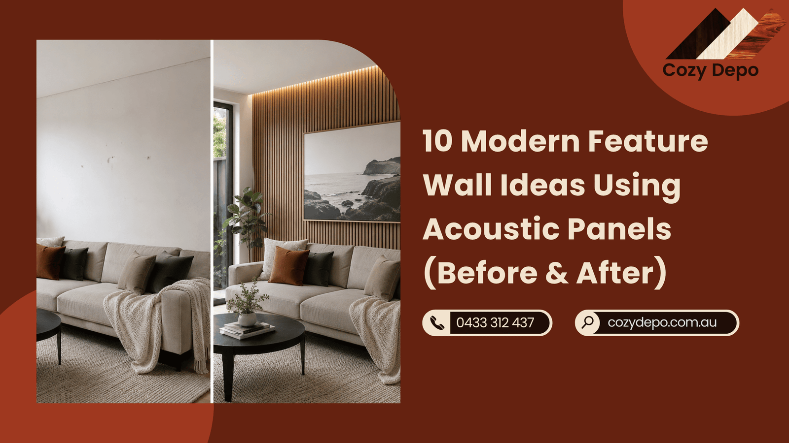10 Modern Feature Wall Ideas Using Acoustic Panels (Before & After)